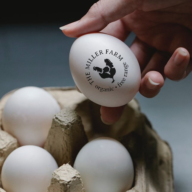 Personalised Vintage Farm Egg Rubber Stamp (Creator Uploaded)