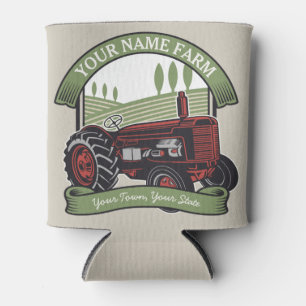 Personalised Vintage Farm Tractor Country Farmer Can Cooler