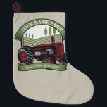 Personalised Vintage Farm Tractor Country Farmer  Large Christmas Stocking<br><div class="desc">Personalised Vintage Farm Tractor Country Farmer Family Farm - Rolling Hills,  Harvest Fields and Trees,  Cattle Dairy Cows - Customise with your Name or Custom Text!</div>