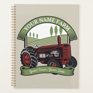 Personalised Vintage Farm Tractor Country Farmer  Planner