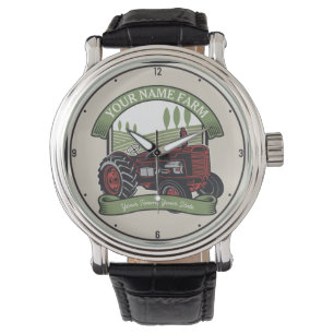 Personalised Vintage Farm Tractor Country Farmer Watch