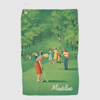 Personalised Vintage Fashion Golf Towel