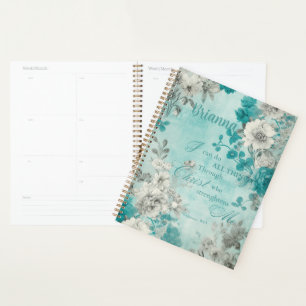 Personalised Vintage Floral Planner