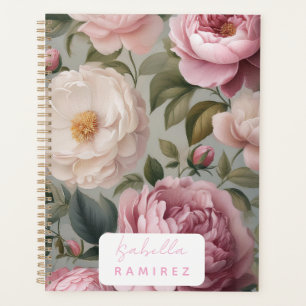 Personalised Vintage Floral Planner with Name
