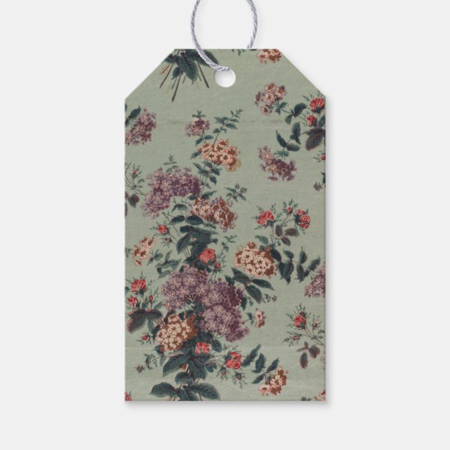 Personalised Vintage Floral William Morris Gift Tags (Front)