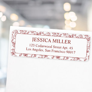 Personalised Vintage Flower Floral Return Address Label