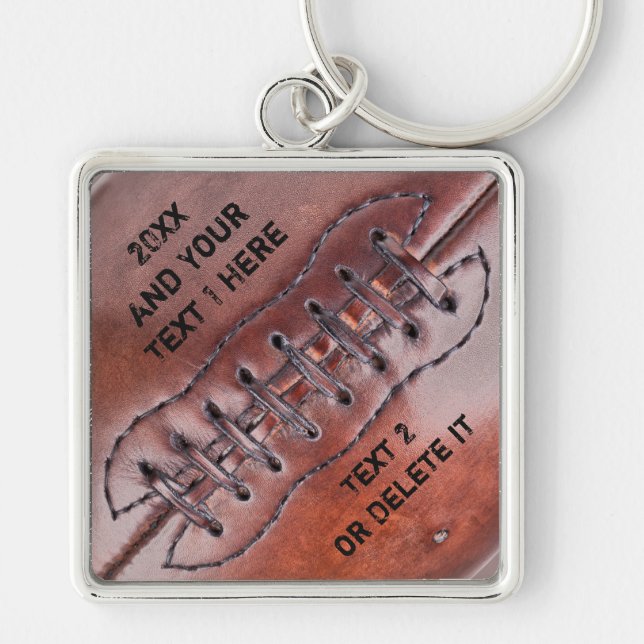 Personalised Vintage Football Team Gifts YOUR TEXT Key Ring (Front)