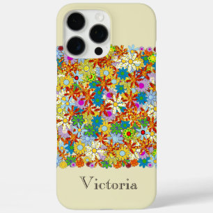 Personalised Vintage Foral Your Name or Quote iPhone 16 Pro Max Case