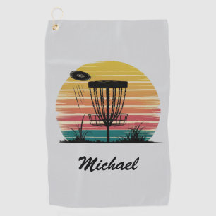 Personalised Vintage Frisbee Disc Golf Basket      Towel