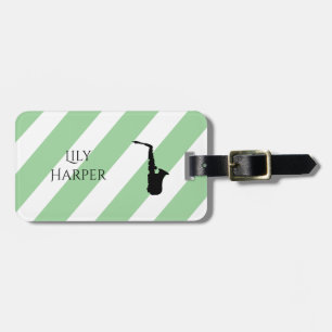 Personalised Vintage Gifts for guitarist, musician Luggage Tag