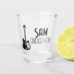 Personalised Vintage Gifts for guitarist, musician Shot Glass