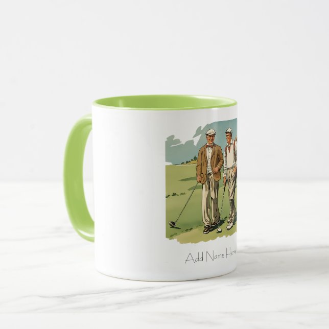 Personalised Vintage Golfer's Combo Mug (Front Left)