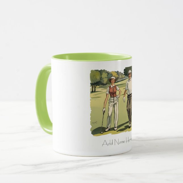 Personalised Vintage Golfer's Combo Mug (Front Left)