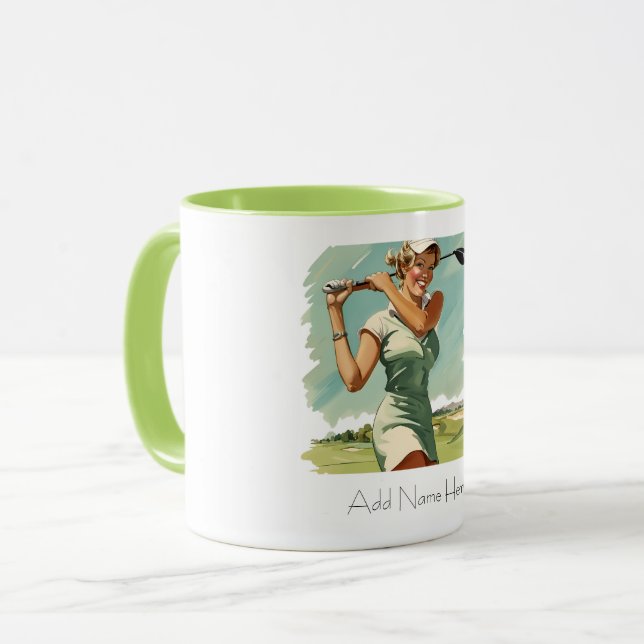Personalised Vintage Golfer's Combo Mug (Front Left)