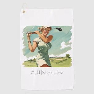 Personalised Vintage Golfers Golf Towel