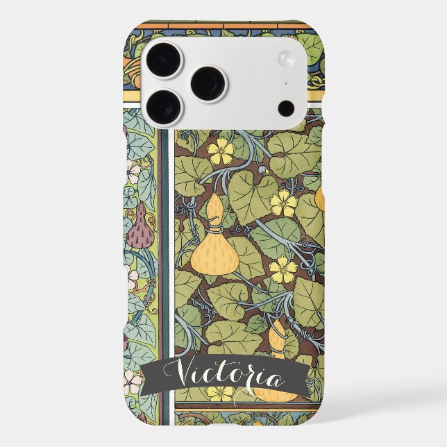 Personalised Vintage Gourd Pattern iphone (Back)