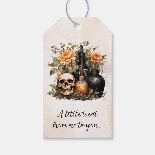 Personalised Vintage Halloween Gift Tags (Front)