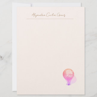 Personalised Vintage Hot Air Balloon Letterhead