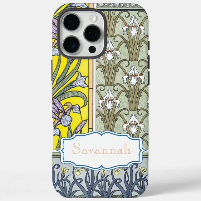 Personalised Vintage Iris Pattern Case-Mate iPhone Case (Back)