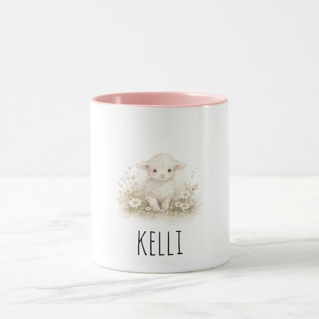 Personalised Vintage Lamb Mug (Center)