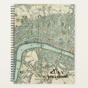 Personalised Vintage London Map Planner