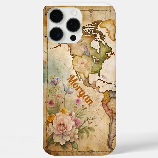 Personalised Vintage Map Case-Mate iPhone Case (Back)