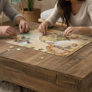 Personalised Vintage Map Jigsaw Puzzle