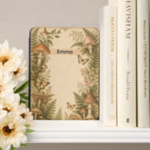 Personalised Vintage Mushroom Kindle Case
