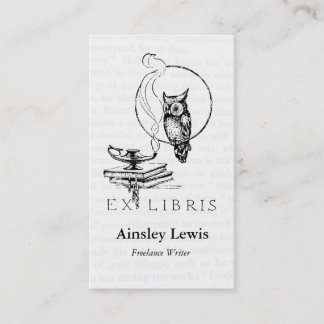 Personalised Vintage Owl Collage Business Card