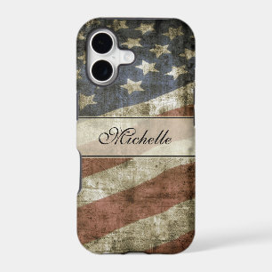 Personalised Vintage Patriotic American Flag
