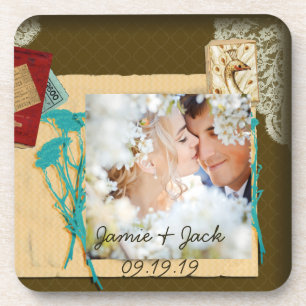 Personalised Vintage Photo Collage Coaster