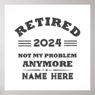 Personalised vintage retirement poster