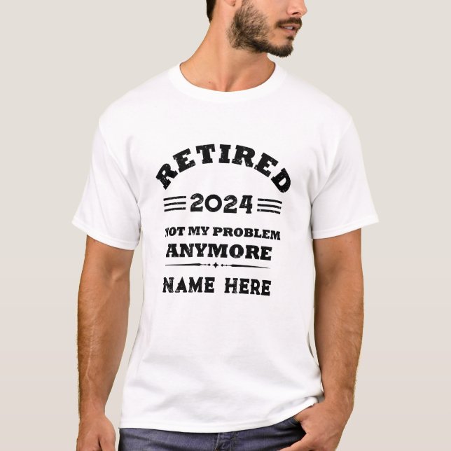 Personalised vintage retirement T-Shirt (Front)