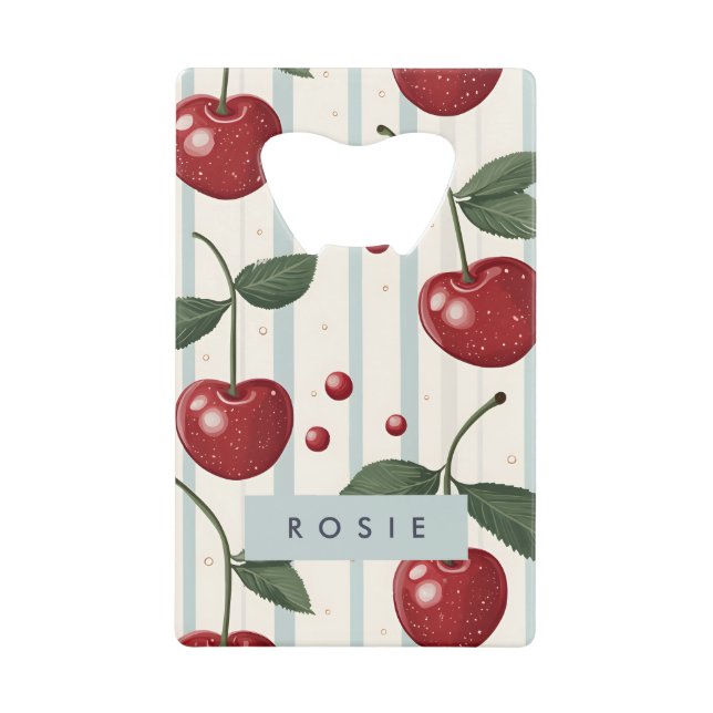 Personalised Vintage Retro Red Cherry Pattern (Front)