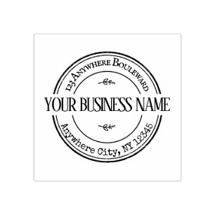 Personalised vintage rubber stamp