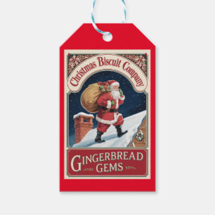 Personalised Vintage Santa Claus Christmas Gift Tags