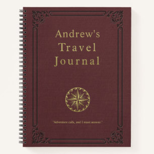 Personalised Vintage Travel Journal