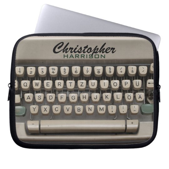 Personalised Vintage Typewriter Laptop Sleeve