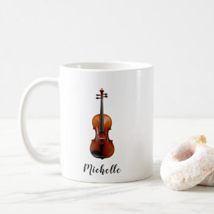 Personalised Vintage Violin musical Coffee Mug