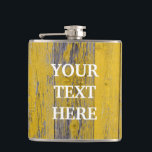 Personalised Vintage Wooden Background Hip Flask<br><div class="desc">This is Personalised Vintage Wooden Background Modern Flask.  This flask feature is a wooden background. It is Fully customisable. It is a unique gift that's perfect for weddings,  birthdays,  and special events.</div>