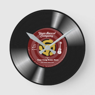 Personalised Vinyl 45 Record Round Clock