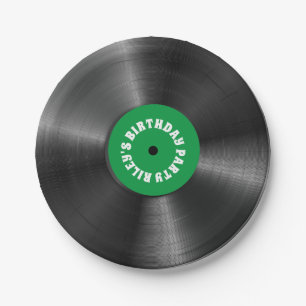 Personalised Vinyl Album Record Birthday Party Paper Plate