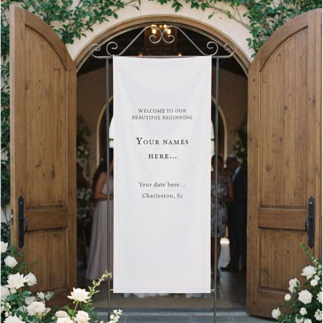 Personalised Vinyl Wedding Welcome Sign (Creator Uploaded)
