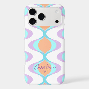 Personalised Violet Orange Aqua Blue Retro Art