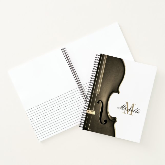 Personalised violin teacher and student  notebook (Inside)