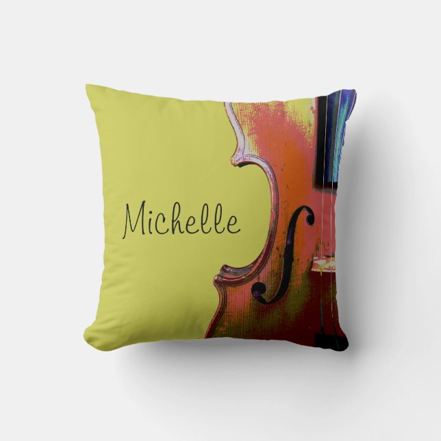 Personalised Violin Throw Pillow (Front)