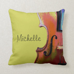 Personalised Violin Throw Pillow