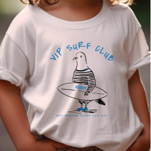 Personalised VIP Surf Club Pigeon Custom Name Tee