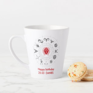 Personalised Virgo Zodiac Birthday Gift Latte Mug