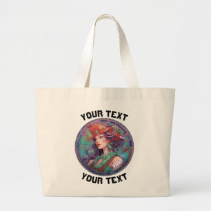 Personalised Virgo Zodiac Large Tote Bag